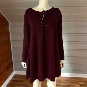 NWT Boohoo Lace Up Dress.